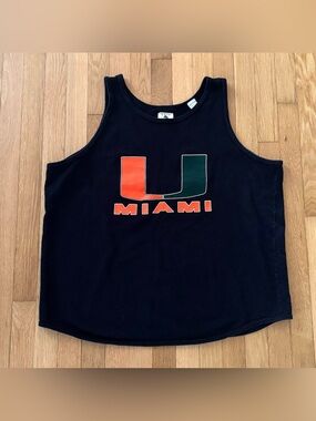 Vintage 90s Miami Hurricanes Tank Top Mens L Galt Sand Waffle Knit Made In USA